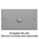 WDED1.BS Varilight Matrix 1-Gang Double Plate Unpopulated Dimmer Kit. Essential Brushed Steel Finish