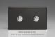 WDLD2S Varilight Matrix 2-Gang Double Plate Unpopulated Dimmer Kit. Screwless Premium Black Plastic