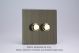 WDY2S.AB Varilight Matrix 2-Gang Single Plate Unpopulated Dimmer Kit. Urban Screwless Antique (Brushed) Brass Finish