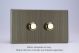 WDYD2S.AB Varilight Matrix 2-Gang Double Plate Unpopulated Dimmer Kit. Urban Screwless Antique (Brushed) Brass Finish