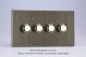 WDYD4S.AB Varilight Matrix 4-Gang Double Plate Unpopulated Dimmer Kit. Urban Screwless Antique (Brushed) Brass Finish