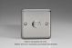 WS1 Varilight Matrix 1-Gang Single Plate Unpopulated Dimmer Kit. Classic Matt Chrome Finish (Brushed Steel Effect) Finish