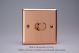 WY1.BC Varilight Matrix 1-Gang Single Plate Unpopulated Dimmer Kit. Urban Brushed Copper Effect Finish