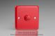 WY1.PR Varilight Matrix 1-Gang Single Plate Unpopulated Dimmer Kit. Lily Pillar Box Red