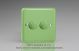 WY2.BG Varilight Matrix 2-Gang Single Plate Unpopulated Dimmer Kit. Lily Beryl Green