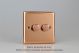 WY2.CU Varilight Matrix 2-Gang Single Plate Unpopulated Dimmer Kit. Urban Polished Copper Coated