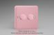 WY2.RP Varilight Matrix 2-Gang Single Plate Unpopulated Dimmer Kit. Lily Rose Pink
