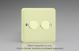 WY2.WC Varilight Matrix 2-Gang Single Plate Unpopulated Dimmer Kit. Lily White Chocolate