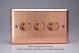 WYD3.BC Varilight Matrix 3-Gang Double Plate Unpopulated Dimmer Kit. Urban Brushed Copper Effect Finish