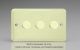 WYD3.WC Varilight Matrix 3-Gang Double Plate Unpopulated Dimmer Kit. Lily White Chocolate