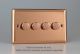 WYD4.CU Varilight Matrix 4-Gang Double Plate Unpopulated Dimmer Kit. Urban Polished Copper Coated