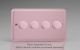 WYD4.RP Varilight Matrix 4-Gang Double Plate Unpopulated Dimmer Kit. Lily Rose Pink