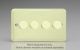 WYD4.WC Varilight Matrix 4-Gang Double Plate Unpopulated Dimmer Kit. Lily White Chocolate