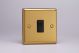 XB1B Varilight 1 Gang 10 Amp Switch Classic Brushed Brass Effect with Black Switch