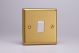 XB1W Varilight 1 Gang 10 Amp Switch Classic Brushed Brass Effect with White Switch