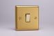 XB20D Varilight 1 Gang 20 Amp Double Pole Switch Classic Brushed Brass Effect with Polished Brass Switch