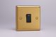 XB20NB Varilight 1 Gang 20 Amp Double Pole Switch with Neon Classic Brushed Brass Effect with Black Switch