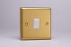 XB20W Varilight 1 Gang 20 Amp Double Pole Switch Classic Brushed Brass Effect with White Switch