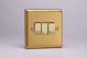 XB3D Varilight 3 Gang 10 Amp Switch Classic Brushed Brass Effect with Polished Brass Switches