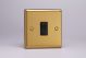 XB7B Varilight 1 Gang Intermediate (3 Way) 10 Amp Switch Classic Brushed Brass Effect with Black Switch