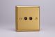 XB88 Varilight 2 Gang Co-axial TV Socket Classic Brushed Brass Effect