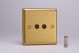 XB88S Varilight 2 Gang Co-axial TV and Satellite TV Socket Classic Brushed Brass Effect