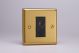 XB8ISOB Varilight 1 Gang Black Isolated Co-axial TV Socket Classic Brushed Brass Effect