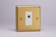 XB8ISOW Varilight 1 Gang White Isolated Co-axial TV Socket Classic Brushed Brass Effect