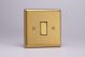 XBBP1D Varilight 1 Gang 10 Amp Push-to-make, Bell Push, Retractive Switch Classic Brushed Brass Effect with Polished Brass Switch