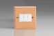 XBE3W-S2W 3 Gang 10 Amp Switch Kilnwood Classic Wood Scandic Beech with White Switch