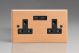 XBE5USB-S2W 2 Gang 13 Amp Single Pole Unswitched Socket with 2 Optimised USB Charging Ports Kilnwood Classic Wood Scandic Beech with Black Switch