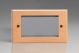 XBEG4-S2W  4 Gang Data Grid Face Plate For 3 or 4 Data Module Widths (25, 50, & 100mm) Kilnwood Classic Wood Scandic Beech