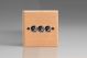 XBET3BN-S2W 3 Gang 10 Amp Toggle Switch Kilnwood Classic Wood Scandic Beech with Iridium Toggles