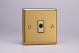 XBFOD Varilight Flex Outlet 16 Amp with Cable Clamp Classic Brushed Brass Effect with Polished Brass Flex Outlet,