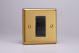 XBGBRHB Varilight 1 Gang Black Data Brush Outlet Classic Brushed Brass Effect