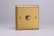 XBM1 Varilight 1 Gang 6 Amp Momentary Push To Make Switch Classic Brushed Brass Effect