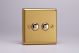 XBP2 Varilight 2 Gang 6 Amp Push-on/off Impulse Switch Classic Brushed Brass Effect