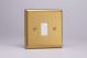 XBPGY1 Varilight 1 Gang Power Grid Faceplate Including Power Grid Frame Classic Brushed Brass Effect
