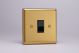 XBR1B Varilight 1 Gang 10 Amp 2 Way & Off Retractive Switch Classic Brushed Brass Effect with Black Switch