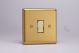 XBR1D Varilight 1 Gang 10 Amp 2 Way & Off Retractive Switch Classic Brushed Brass Effect with Polished Brass Switch