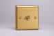 XBT1 Varilight 1 Gang 10 Amp Toggle Switch Classic Brushed Brass Effect