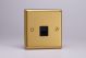 XBTMB Varilight 1 Gang Black Telephone Master Socket Classic Brushed Brass Effect