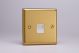 XBTMW Varilight 1 Gang WhiteTelephone Master Socket Classic Brushed Brass Effect