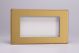 XDBG4S Varilight 4 Gang Data Grid Face Plate For 3 or 4 Data Module Widths Screwless Brushed Brass Effect Finish