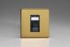 XDBGRJ45BS [XDBG1S + DRJ45B] Varilight 1 Gang Black Cat5e Networking Socket Screwless Brushed Brass Effect Finish