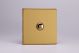 XDBP1S Varilight 1 Gang 6 Amp Push-on/off Impulse Switch Screwless Brushed Brass Effect Finish With Polished Brass Button