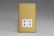 XDBSSWS Varilight White Dual Voltage 240V/115V IP41 Shaver Socket Screwless Brushed Brass Effect Finish With White Socket