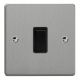 XDE1B.BS Varilight 1 Gang 10 Amp Switch Essential Brushed Steel Finish With Black Switch