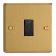 XDE20NB.BB Varilight 1 Gang 20 Amp Double Pole Switch with Neon Essential Brushed Brass Finish With Black Switch