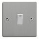 XDE20NW.BS Varilight 1 Gang 20 Amp Double Pole Switch with Neon Essential Brushed Steel Finish With White Switch